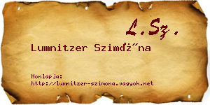 Lumnitzer Szimóna névjegykártya